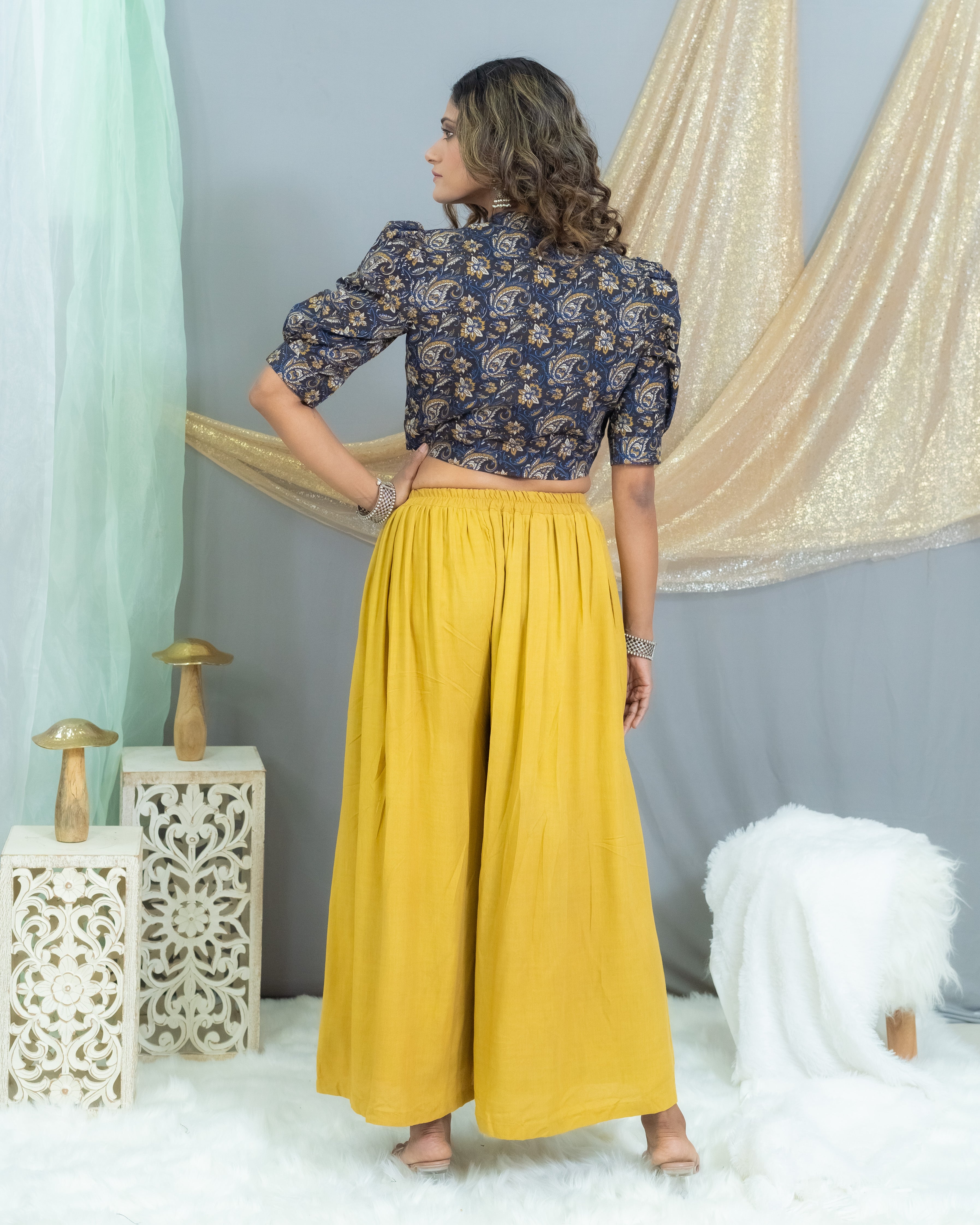 Buy Studio Shringaar Women's Kalamkari Cotton Mulmul Block Printed Loose  Pajama Pant(Free Size, A) at Amazon.in